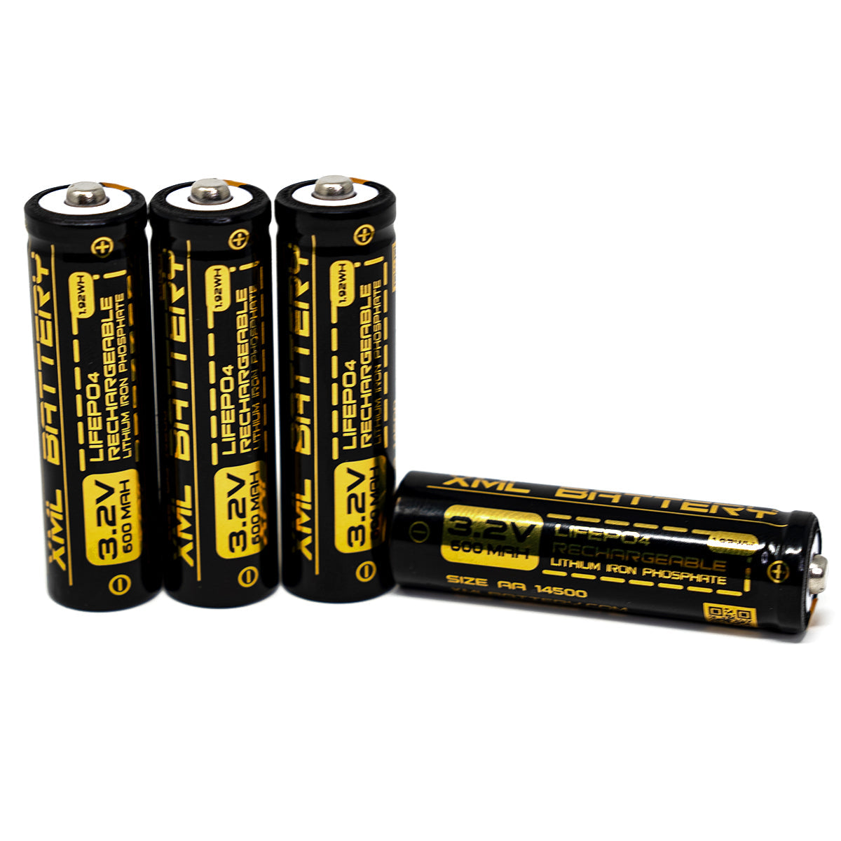 4 Pack) 3.2v 600mAh AA LiFePO4 Lithium Rechargeable Battery for Outdo XML Battery 4 Pack) 3.2v 600mAh AA LiFePO4 Lithium Rechargeable Battery for Outdo XML Battery