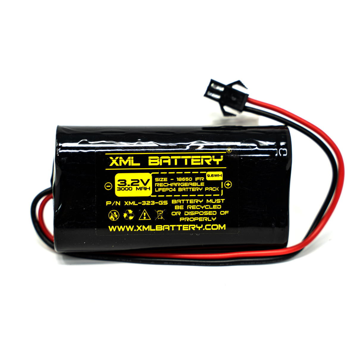 3.2v 3000mAh LIFEPO4 Battery Pack Replacement for Outdoor Solar Lights –  XML Battery