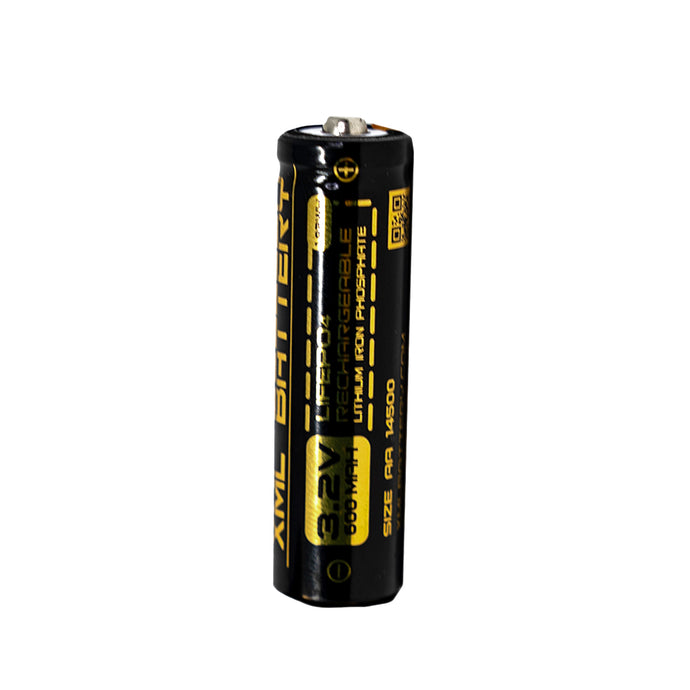 3.2v 600mAh AA LiFePO4 Lithium Rechargeable Battery for Outdoor Solar Lights