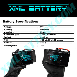 XT60 Plug 10S2P 36v 4400mAh Lithium-ion Battery for Hoverboard