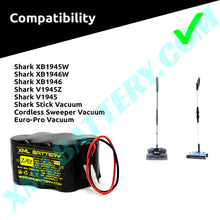 Shark XB1945W XB1946W XB1946 Cordless Sweeper Battery for Handheld Vacuum