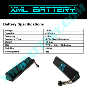 14.4v 4200mAh Rechargeable Li-ion Battery for Automatic Vacuum Cleaner