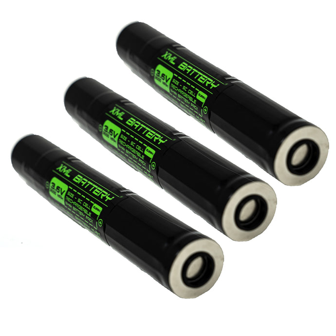 (3 Pack) 3.6v 3000mAh Rechargeable Ni-MH Battery Pack Replacement for Flashlight