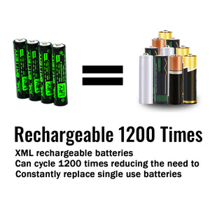(6 Pack) 1.2v AAA 1100mAh Long Lasting Ni-MH Battery Controller Many Uses