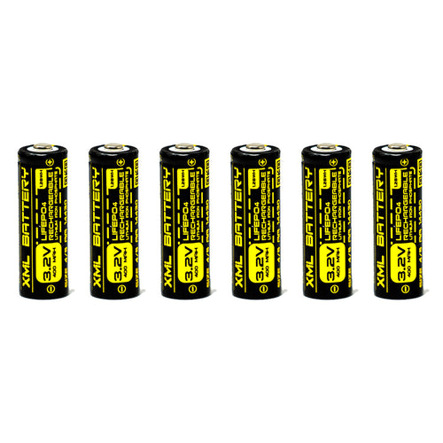 (6 Pack) LFP-14430-400 Battery LFP14430400 LifePO4 Solar Garden Light Battery