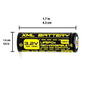 (12 Pack) IFR 14430P LIFEPo4 Battery 3.2v 400mAh For Solar Outdoor and others