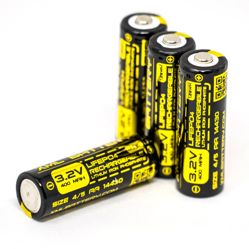4/5 AA 14430 LiFePO4 Lithium Rechargeable Battery Pack Replacement for Outdoor Solar Lights