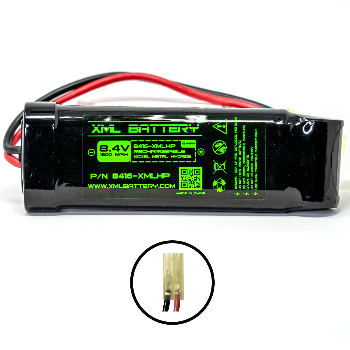 8.4v 1600mAh Ni-MH Rechargeable Battery Replacement for Airsoft High P –  XML Battery