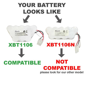 XBT1106 Shark Battery XBT-1106 Pack Replacement for Freestyle Navigator Cordless Stick Vacuum