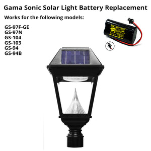 GS-104 GS104 Battery Pack Replacement for Outdoor Solar Lights