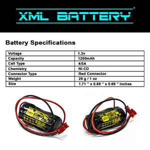 BCN-1P201NB Battery Ni-CD Rechargeable Battery Pack Replacement for Exit Sign Emergency Light