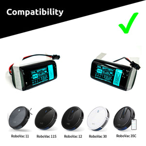 14.4v 2600mAh Li-on Battery Pack Replacement for Vacuum Cleaner Robot