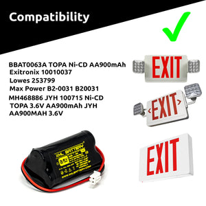 Unitech 6200RP 6200-RP Battery Pack Replacement for Exit Sign Emergency Light