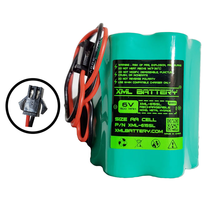 6v 1500mAh Ni-MH Battery Pack Replacement for RC Car