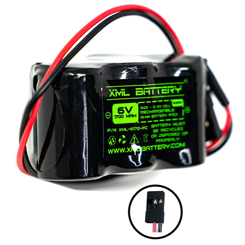 6v 1700mAh Rechargeable Ni-MH Battery Pack Replacement for RC Car