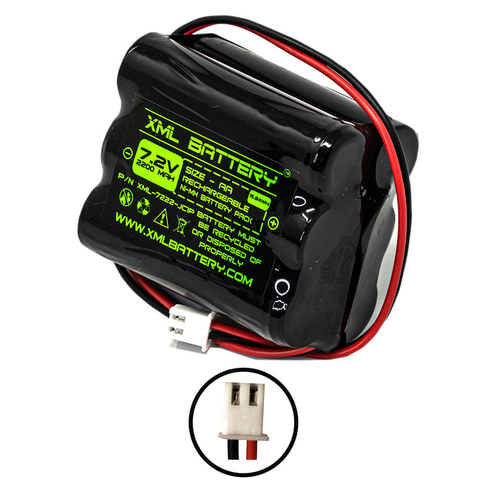 7.2v 2200mAh Ni-MH Rechargeable Battery Pack Replacement for Alarm System Security Control Panel