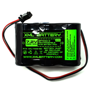 7.2v 3300mAh Rechargeable Ni-MH Battery Pack Replacement for Satellite Signal Meter