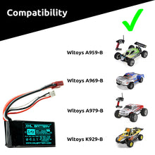 7.4v 1400mAh Li-Po Battery Pack Replacement for RC Car T-Deans Connector