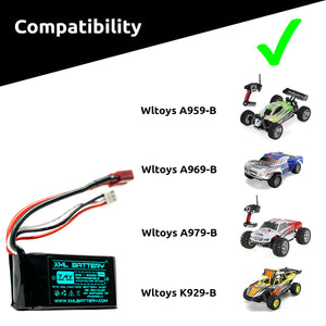 A959-B A959B A969-B A969B Battery Wltoys Pack Replacement for RC Car