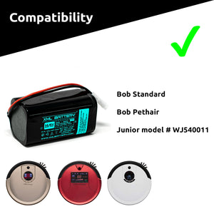 Bob Standard PetHair Battery Pack Replacement for Vacuum Cleaner Robot