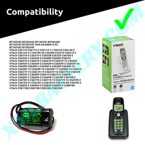 2.4v 800mAh Rechargeable Ni-MH Battery Pack Replacement for Vtech Cordless Phone