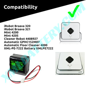 7.2v 2200mAh Rechargeable Ni-MH Battery Pack Replacement for Automatic Vacuum Robot