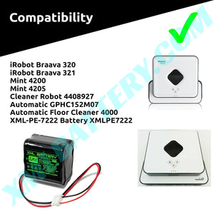 Cleaner Robot 4408927 Automatic GPHC152M07 Floor 4000 Ni-MH Battery Pack for Vacuum